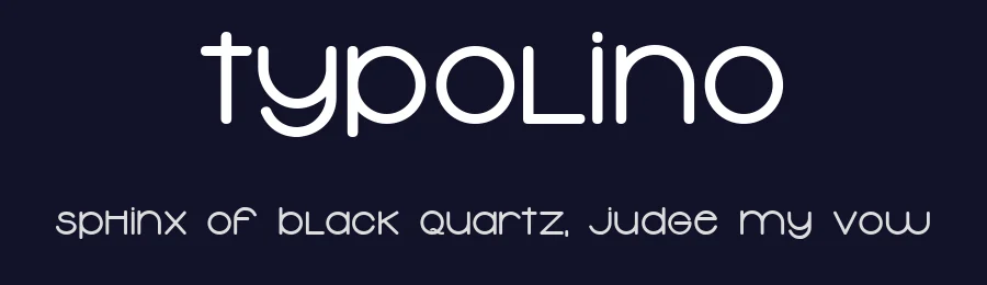 Typolino by Vladimir Nikolic — Sans Serif Font — thumbnail 2