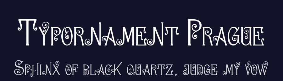 Typornament Prague by Yves Michel — Decorative Font — thumbnail 2