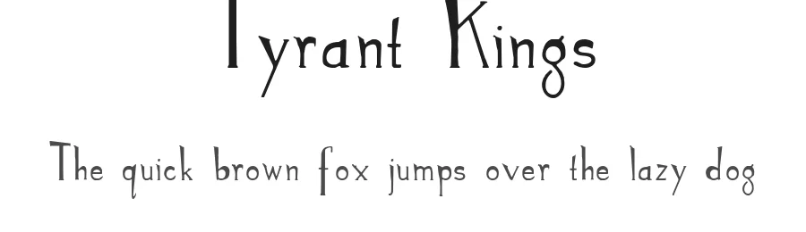 Tyrant Kings by Ryann Shaffer โ Decorative Font