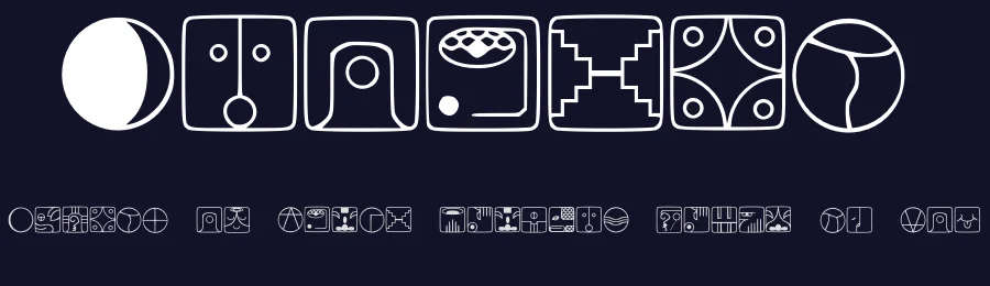 Tzolkin by Tomoe Ohashi — Dingbats Font — thumbnail 2
