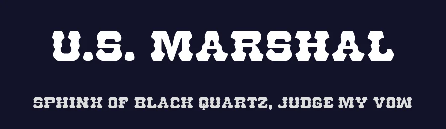 U.S. Marshal by Iconian Fonts — Decorative Font — thumbnail 2