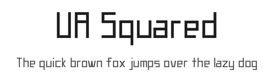 UA Squared by UnAuthorized Type — Display Font