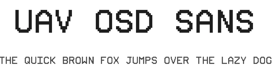 UAV OSD Sans by Nicholas Kruse — Display Font