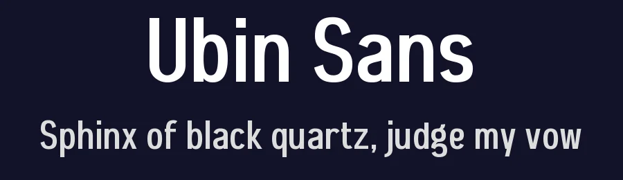 Ubin Sans by wepfont.com — Sans Serif Font — thumbnail 2