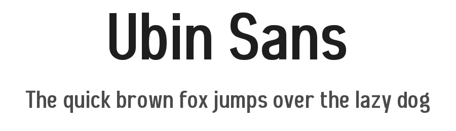Ubin Sans