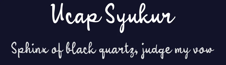 Ucap Syukur by wepfont.com — Script Handwritten Font — thumbnail 2