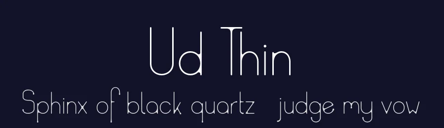 Ud Thin by Tudor Banciu — Sans Serif Font — thumbnail 2