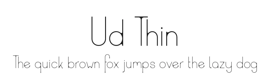 Ud Thin by Tudor Banciu — Sans Serif Font
