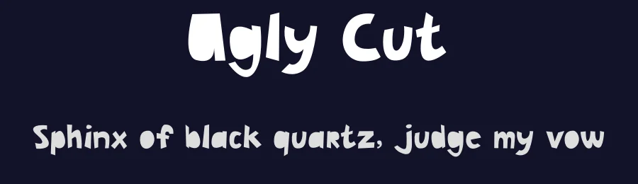 Ugly Cut by Ollie — Decorative Font — thumbnail 2