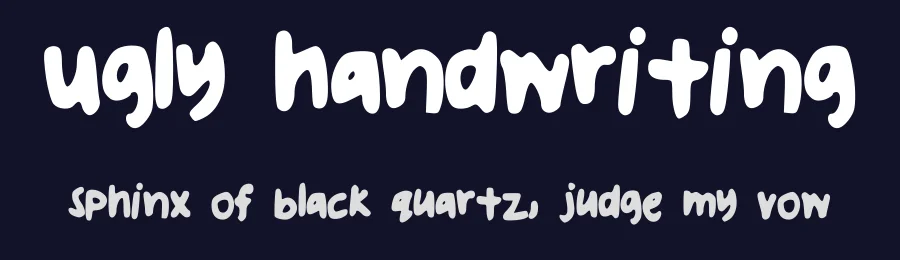 Ugly Handwriting by Narsha Lee — Script Handwritten Font — thumbnail 2