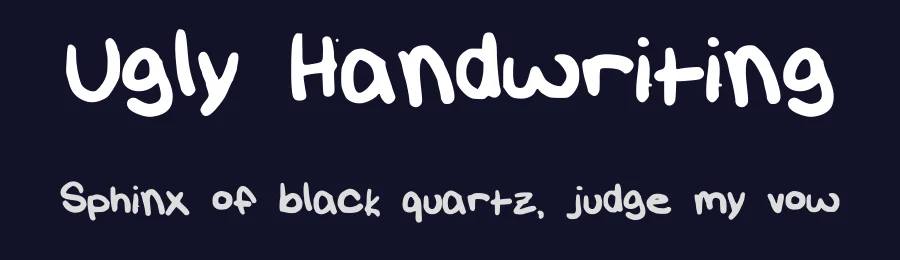 Ugly Handwriting by Kylie K — Script Handwritten Font — thumbnail 2
