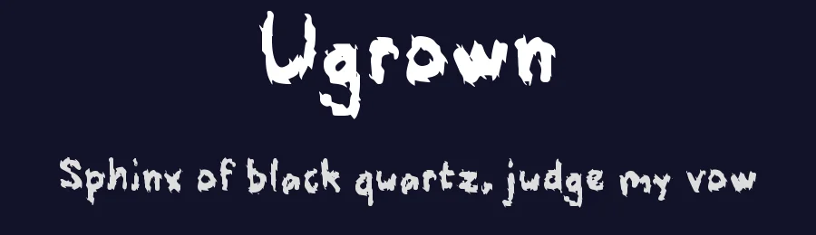 Ugrown by wepfont.com — Decorative Font — thumbnail 2