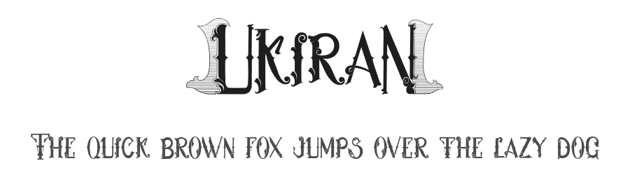 Ukiran by SSI.Scraps — Decorative Font