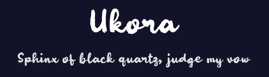 Ukora by wepfont.com — Script Handwritten Font — thumbnail 2