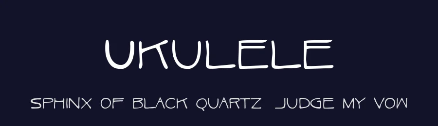 Ukulele by Elling Lien — Decorative Font — thumbnail 2