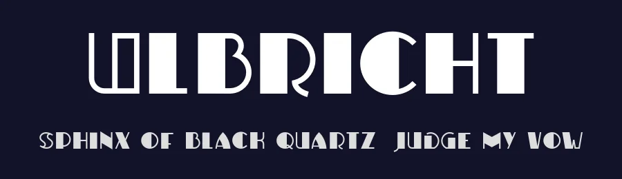 Ulbricht by Ulrich Vinyl — Decorative Font — thumbnail 2
