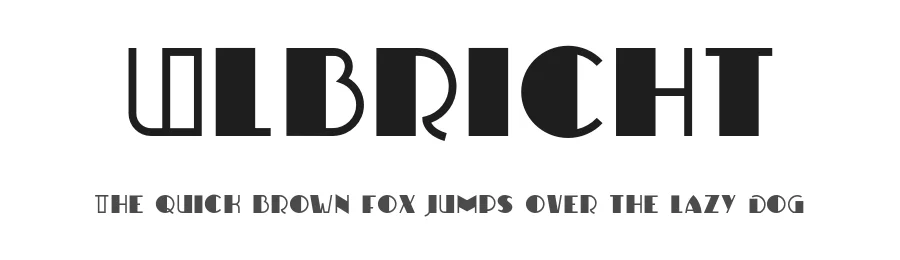 Ulbricht by Ulrich Vinyl β Decorative Font