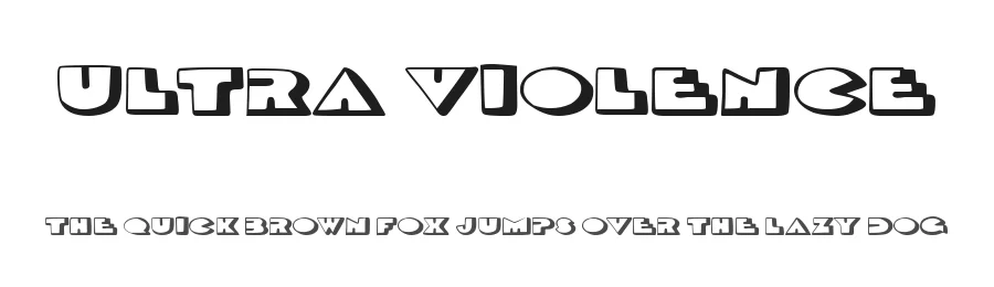 Ultra Violence by Woodcutter — Decorative Font