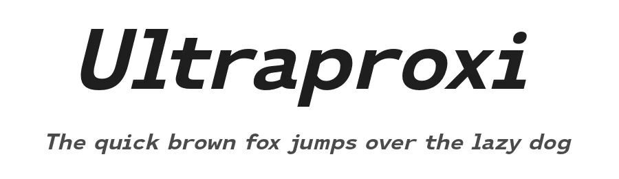 Ultraproxi by Typodermic Fonts — Sans Serif Font