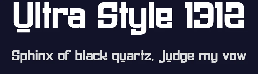 Ultra Style 1312 by Jaime Ignacio Compeán Dolphyn — Decorative Font — thumbnail 2