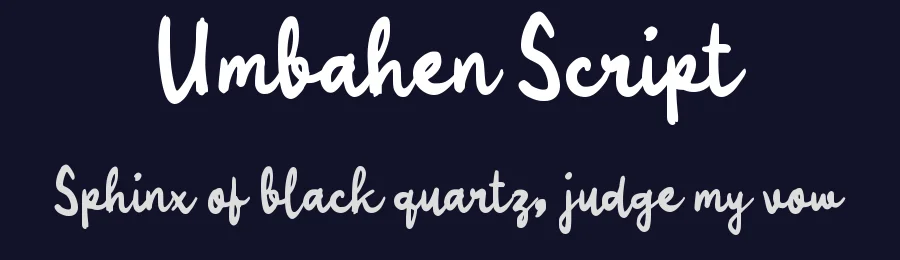 Umbahen Script by wepfont.com — Script Handwritten Font — thumbnail 2