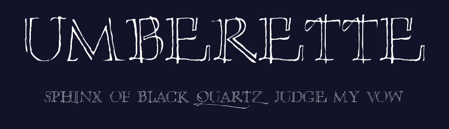 Umberette by Pearlygates — Decorative Font — thumbnail 2