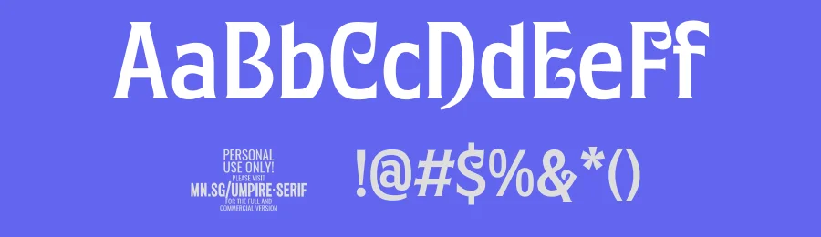 Umpire Serif by Måns Grebäck — Decorative Font — thumbnail 3