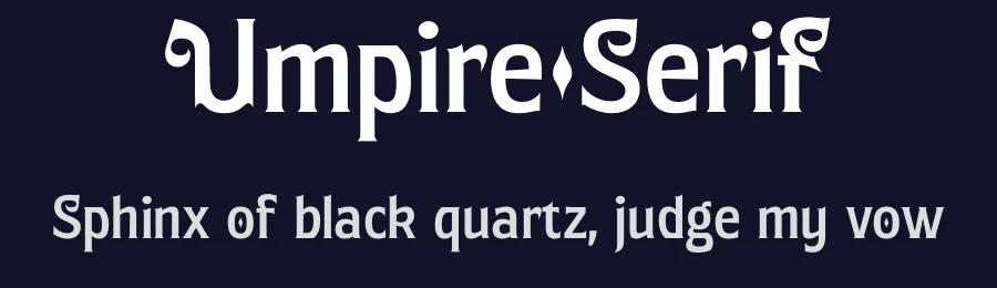 Umpire Serif by Måns Grebäck — Decorative Font — thumbnail 2