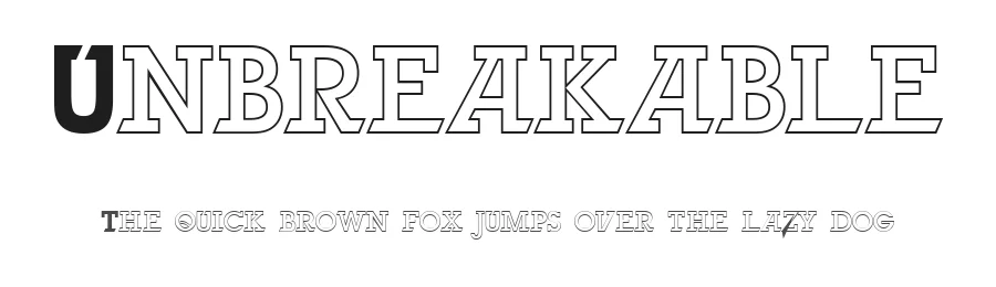 Unbreakable by Segments Design (aka Last Soundtrack) — Decorative Font