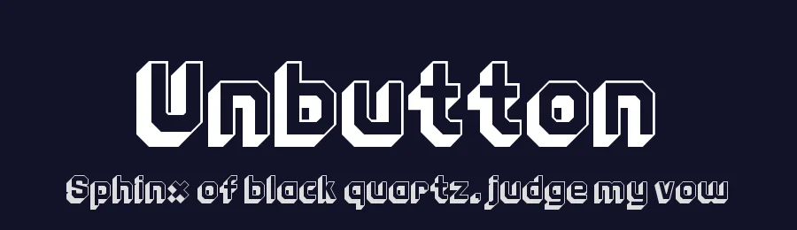 Unbutton by Nikko W — Display Font — thumbnail 2