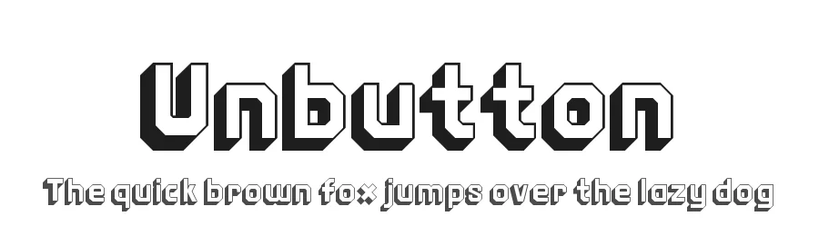 Unbutton by Nikko W — Display Font
