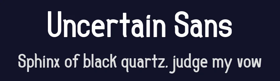Uncertain Sans by Sabit Kovacevic — Sans Serif Font — thumbnail 2