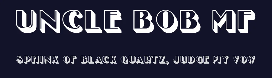 Uncle Bob MF by Richard William Mueller — Decorative Font — thumbnail 2