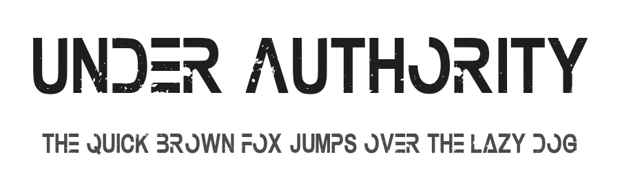 Under Authority by Fontmonger — Decorative Font