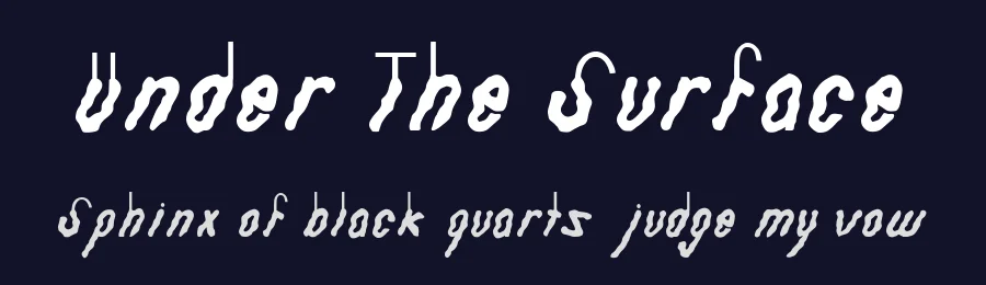 Under The Surface by Jamie Collins — Decorative Font — thumbnail 2