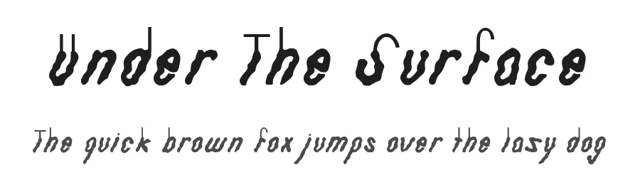 Under The Surface by Jamie Collins — Decorative Font