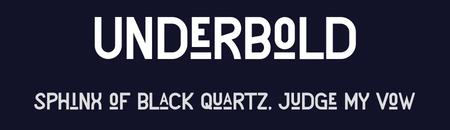 Underbold by Muhammad Yafinuha — Sans Serif Font — thumbnail 2