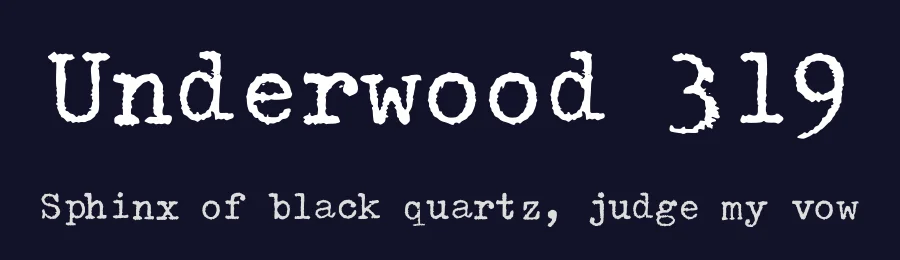 Underwood 319 by Julien Gagne — Decorative Font — thumbnail 2