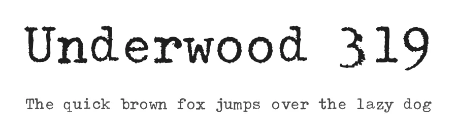 Underwood 319 by Julien Gagne — Decorative Font