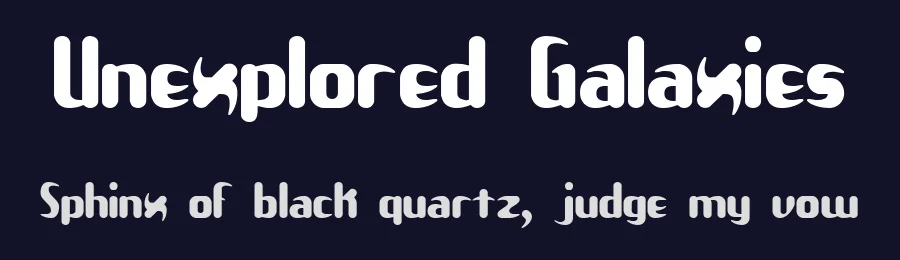 Unexplored Galaxies by Ænigma — Display Font — thumbnail 2