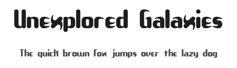 Unexplored Galaxies by Ænigma — Display Font
