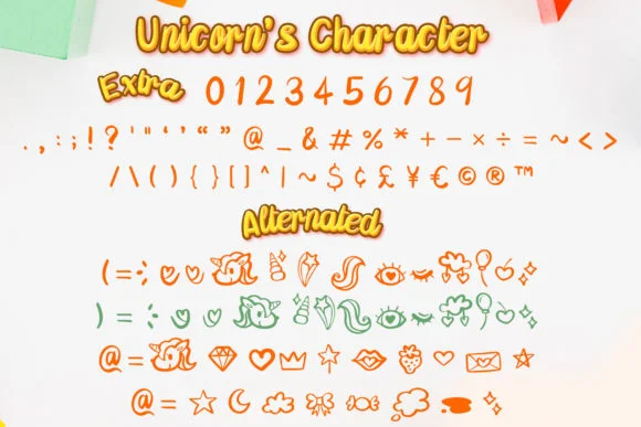 Unicorn Font by numnim by numnim — Script Handwritten Font — thumbnail 3
