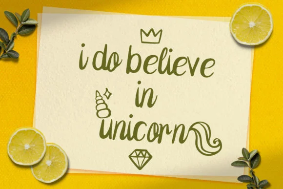 Unicorn Font by numnim by numnim — Script Handwritten Font — thumbnail 9