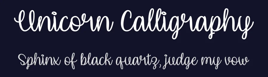 Unicorn Calligraphy by Misti's Fonts — Script Handwritten Font — thumbnail 2