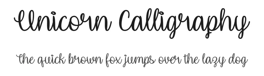 Unicorn Calligraphy
