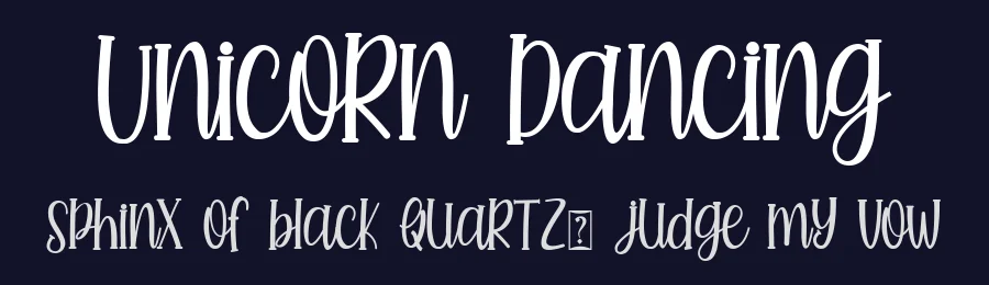 Unicorn Dancing by zainstudio — Decorative Font — thumbnail 2
