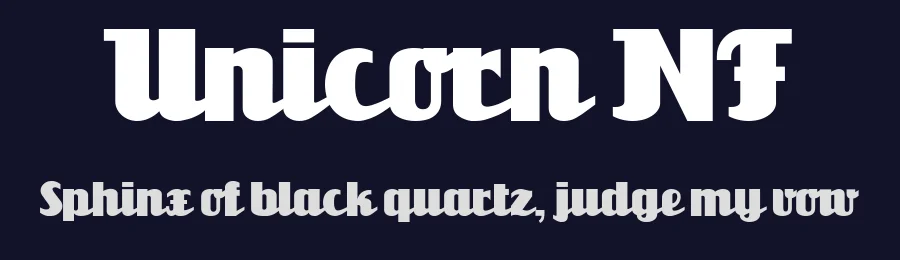 Unicorn NF by Nick's Fonts — Decorative Font — thumbnail 2