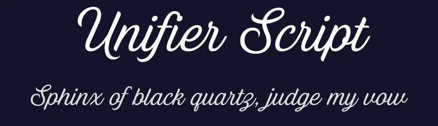 Unifier Script by Måns Grebäck — Script Handwritten Font — thumbnail 2