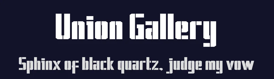 Union Gallery by Display Studio — Decorative Font — thumbnail 2