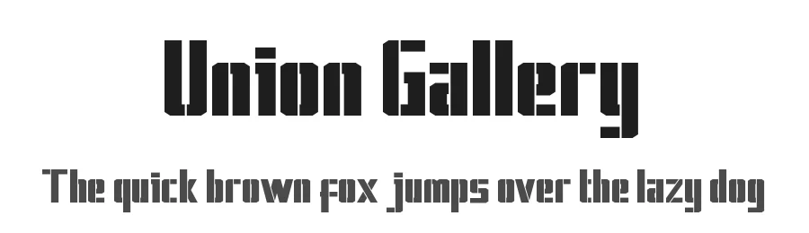 Union Gallery by Display Studio — Decorative Font